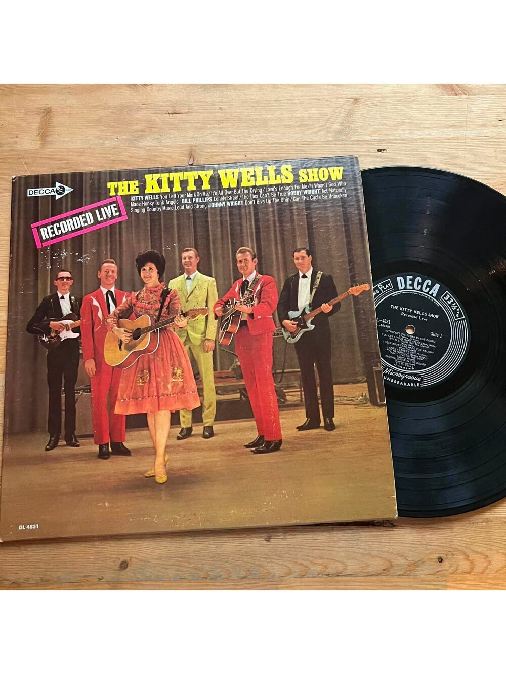 Kitty Wells - The Kitty Wells Show Recorded Live 33rpm VG+ VR16